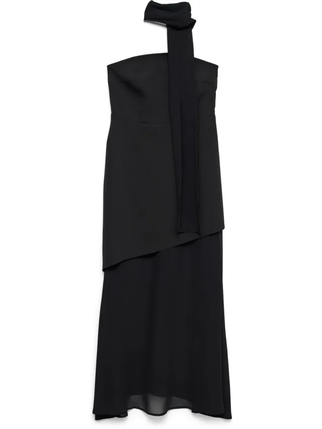 Vero Moda VMJIVO LAYERED ANKLE DRESS WVN PA - Dames - Maxi jurken Black