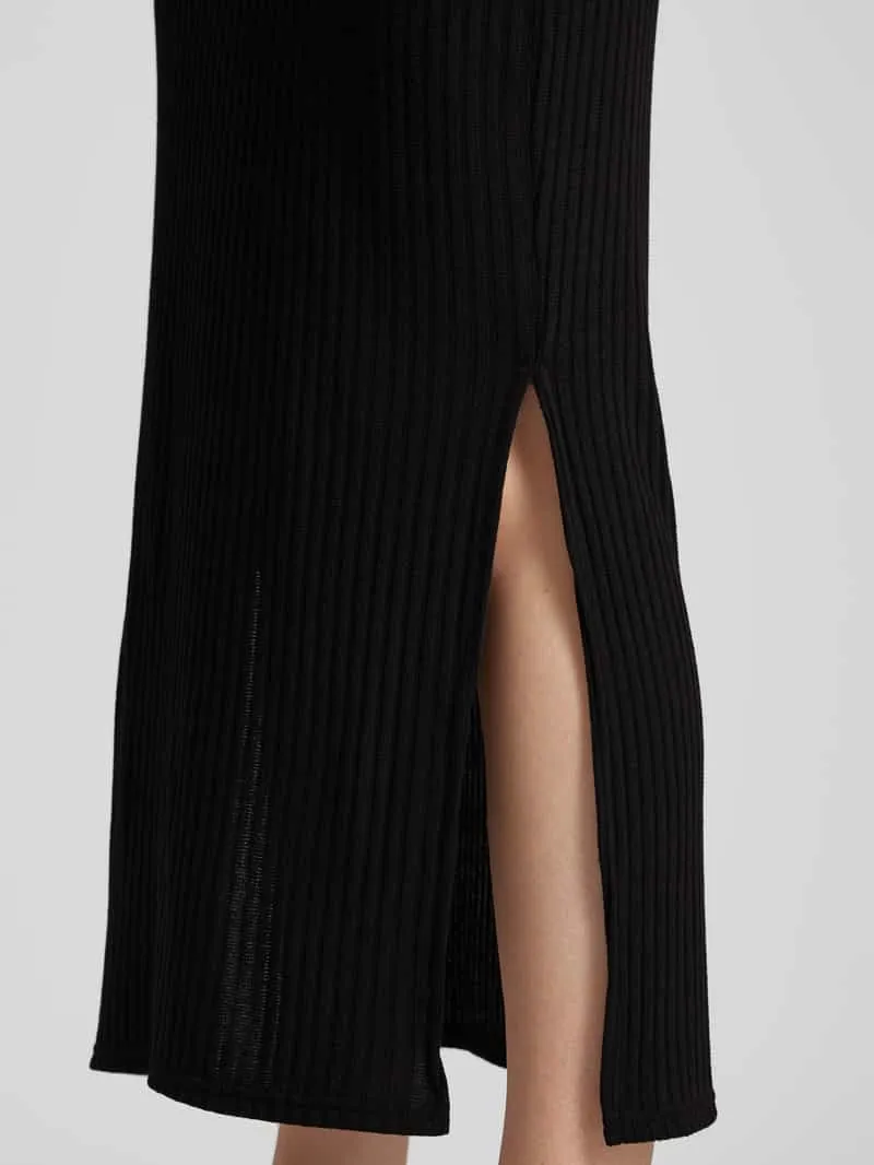 Pieces Knielange jurk met halter, model 'ALICIA' zwart, foto 5