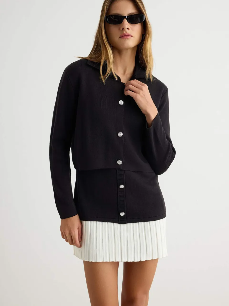 Trendyol TRENDYOLMİLLA Dames Zwart Colorblock Kort / Mini Lang A-lijn Jurken, foto 2
