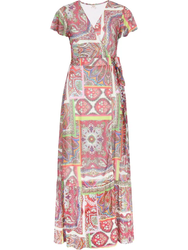 Usha Dress white multicolor