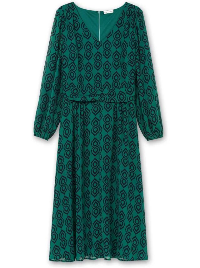 Bedrukte jurk groen/blauw, foto 2