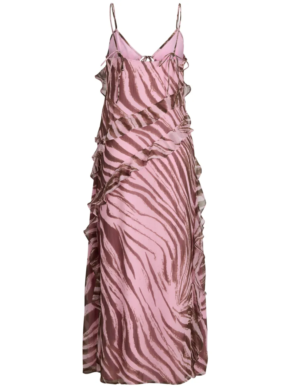 JJXX maxi jurk met zebraprint roze, foto 2