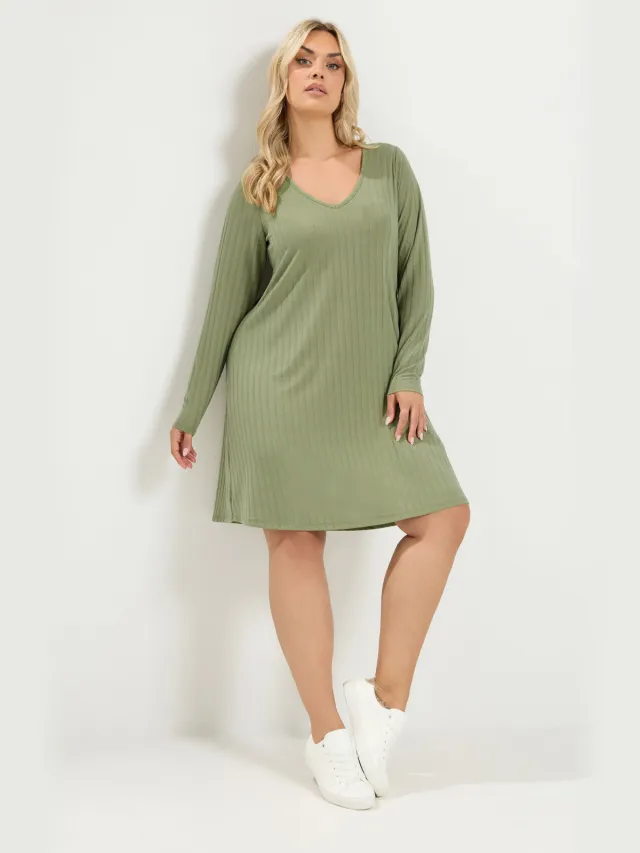 Yours Saliegroene Geribde Tuniektop Green