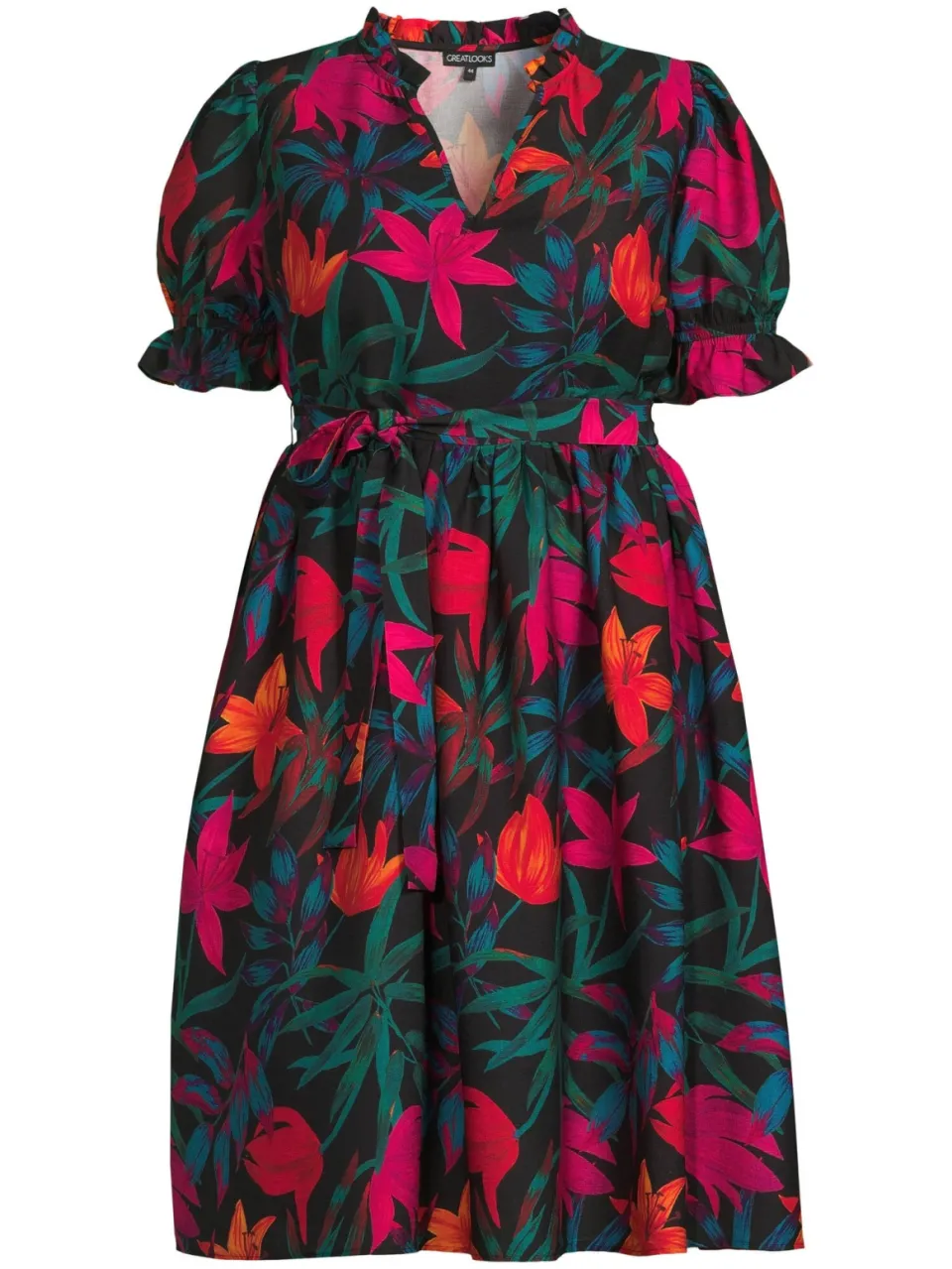 GREAT LOOKS midi jurk met bloemenprint multi, foto 2