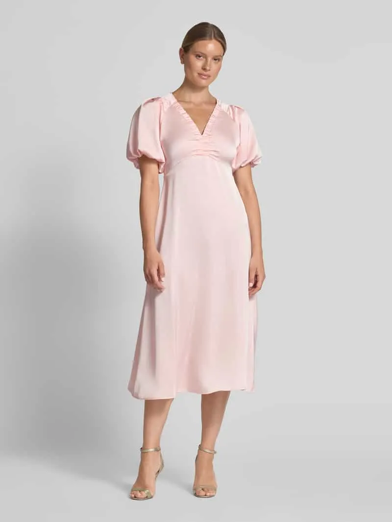 NEO NOIR Midi-jurk van satijn model 'Illana' Rosé