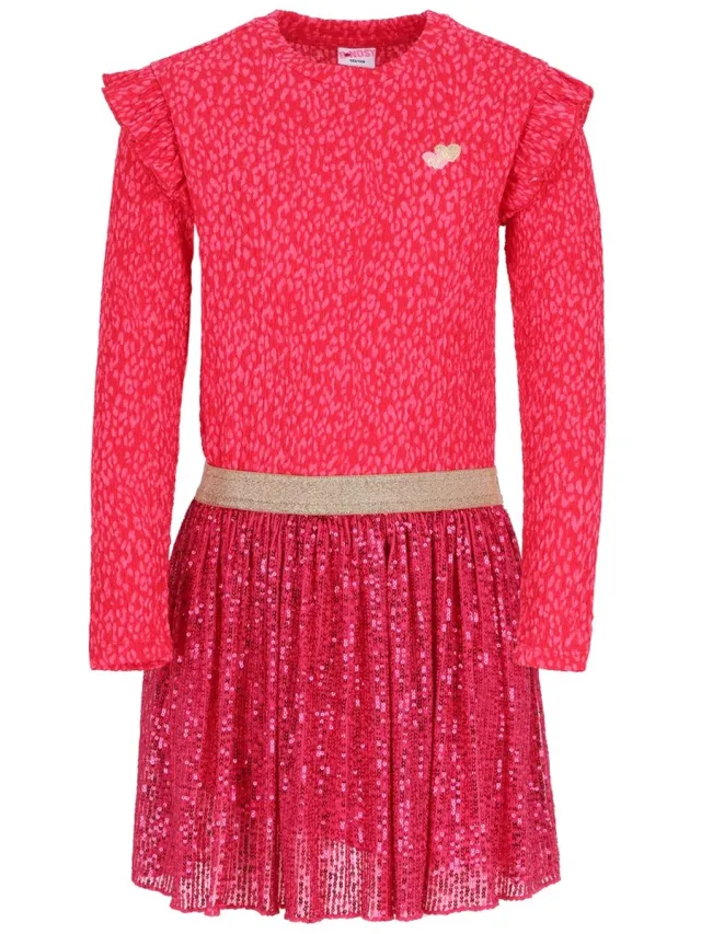 B.Nosy Y608-5864 Jurk meisjes roze-140 Pink Panther