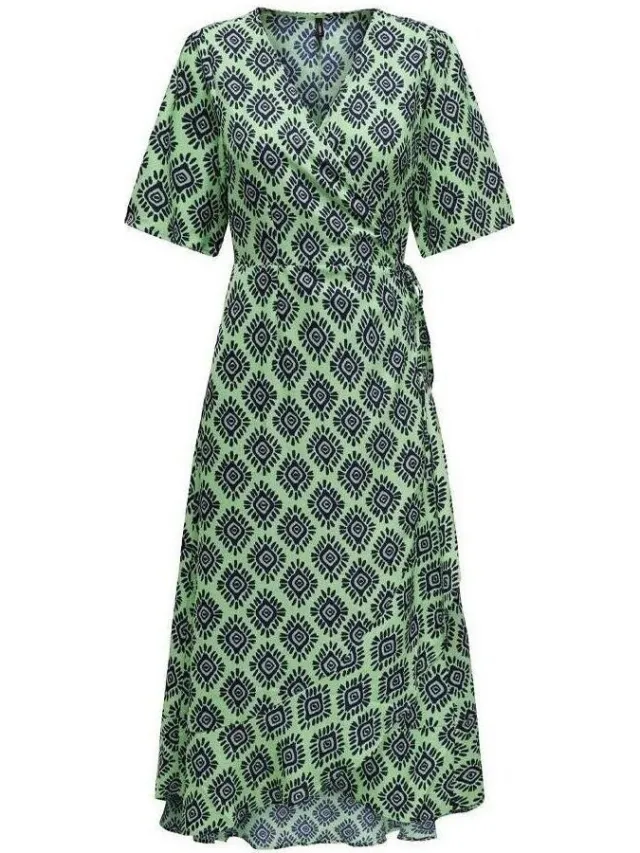 Only Lange Jurk Only Leah Groen