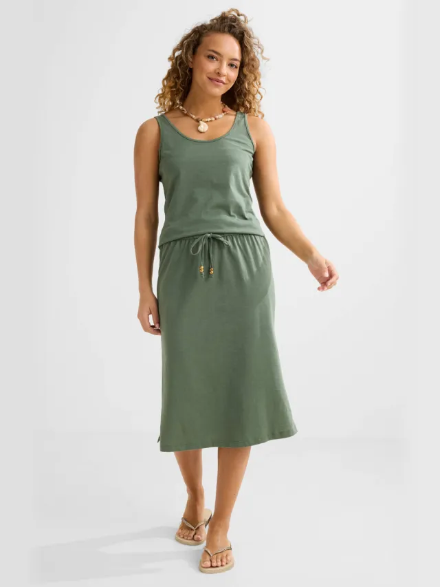 BEACHWAVE strandjurk olijfgroen