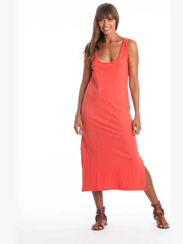 RAVENS VIEW IBIZA dames vegan Jurk Demi Rood Lichtrood