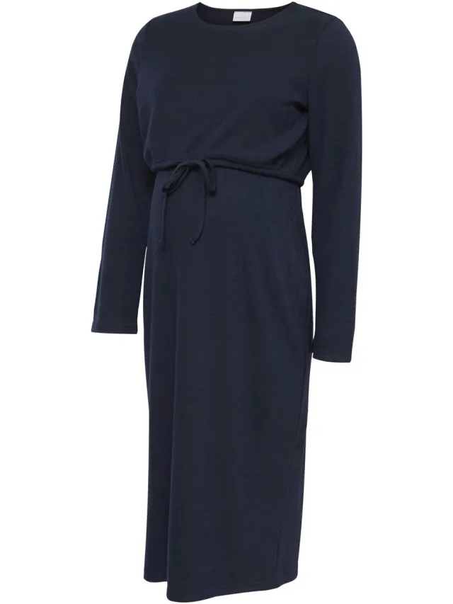 Mamalicious MLRIGA JUNE LS MIDI DRESS 2F - Dames - Mini jurken Navy Blazer