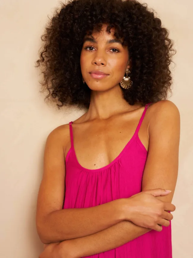 Lofty Manner maxi jurk fuchsia