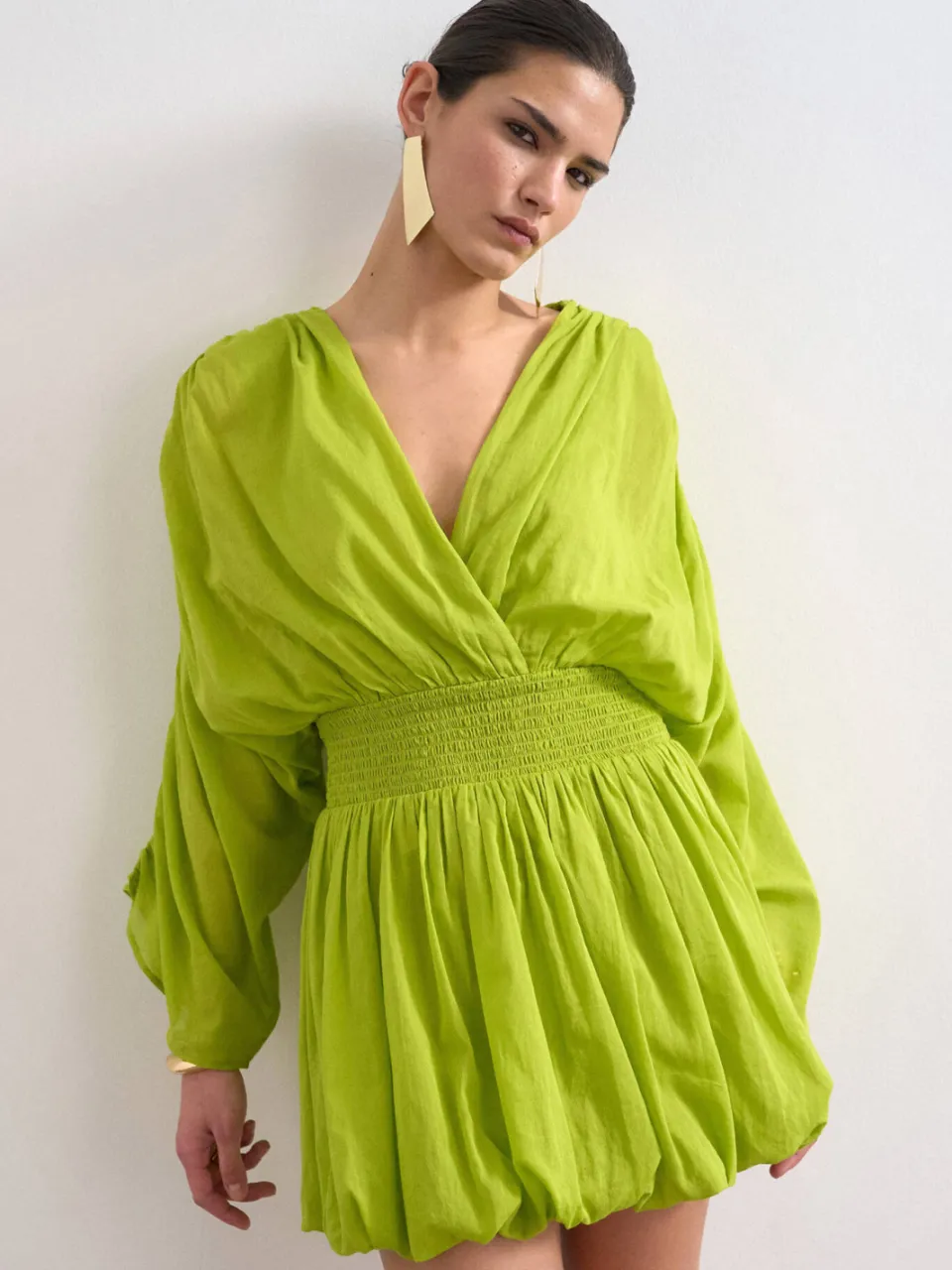 Topshop mini jurk - limegroen, foto 2