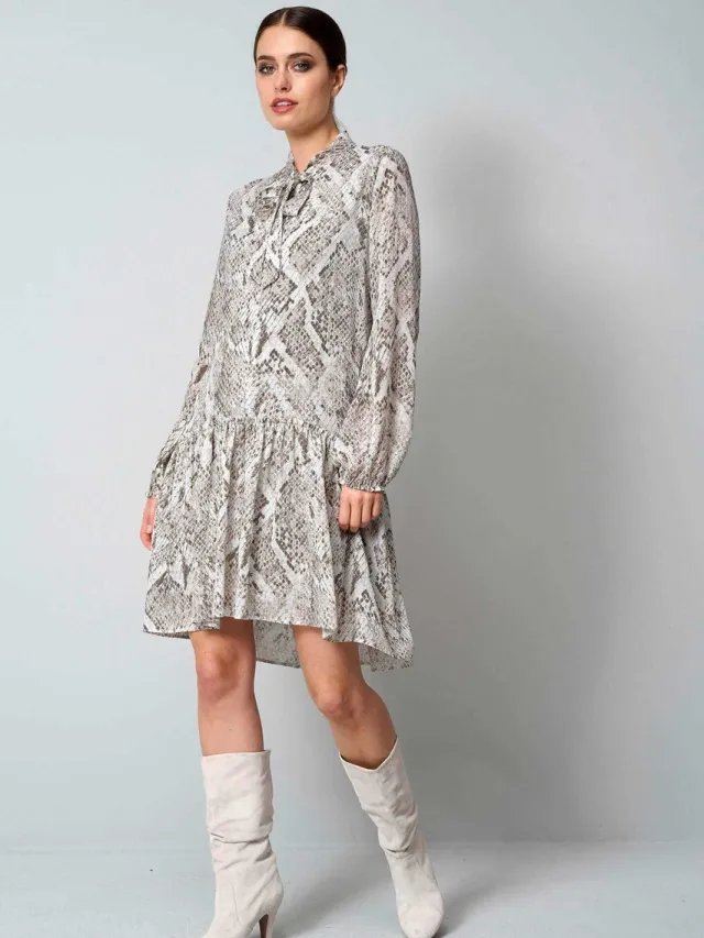 Alba Moda Gedess. Jurk Jurk met print offwhite