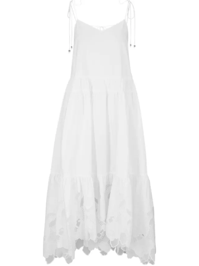 Boss Dames/Dames Broderie Maxi Dress (Witte afdrukken), foto 2