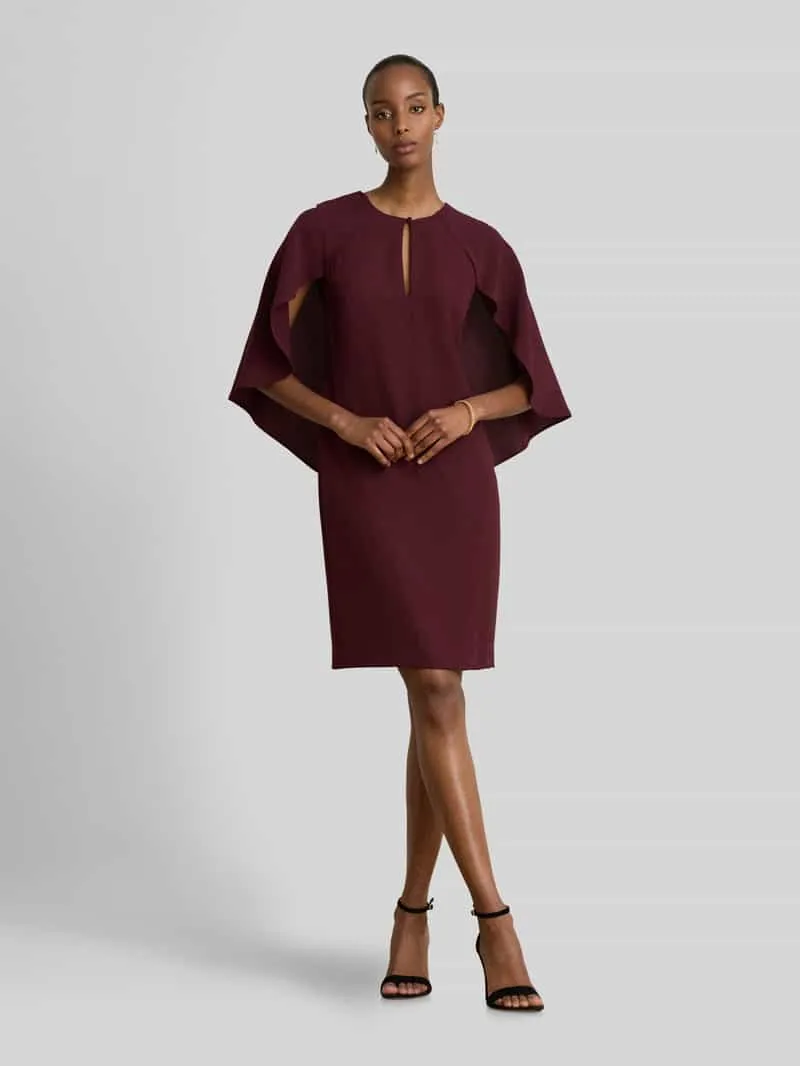 Lauren Ralph Lauren Etui cocktailjurk met cape-mouwen Bordeaux