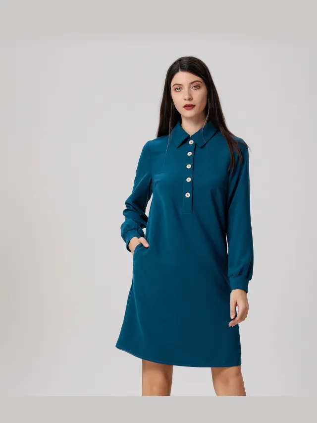 Smart & Joy Polo-jurk Blauw