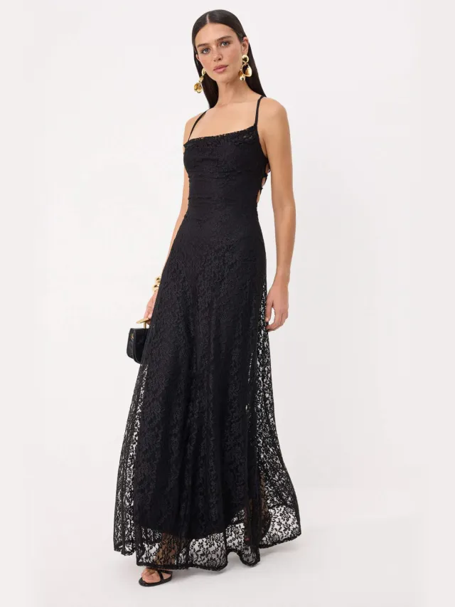 Trendyol TRENDYOLMİLLA Dames Zwart Effen Midi Mouwloos A-lijn Avond & Gala Jurk