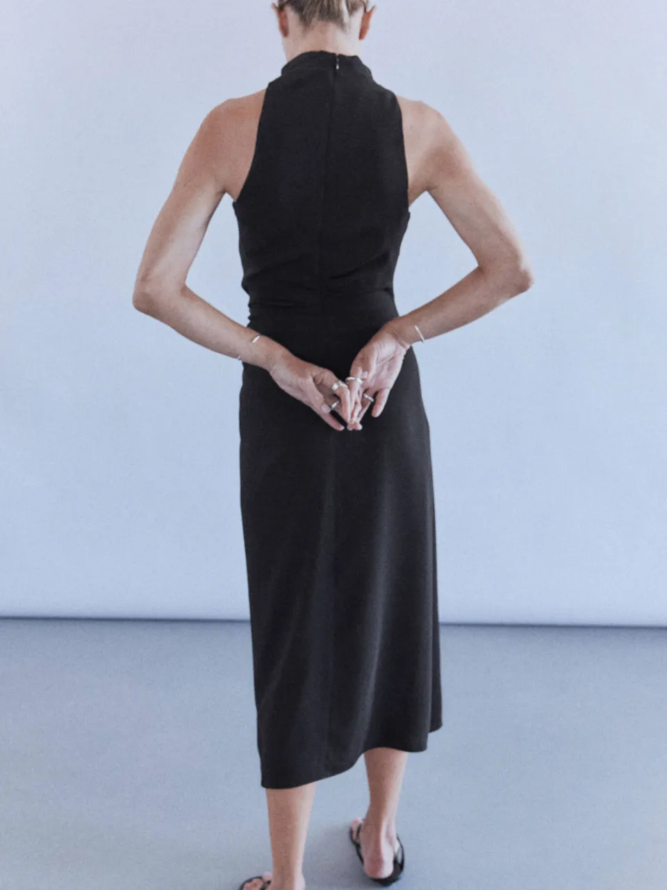 Mango midi jurk - zwart, foto 5