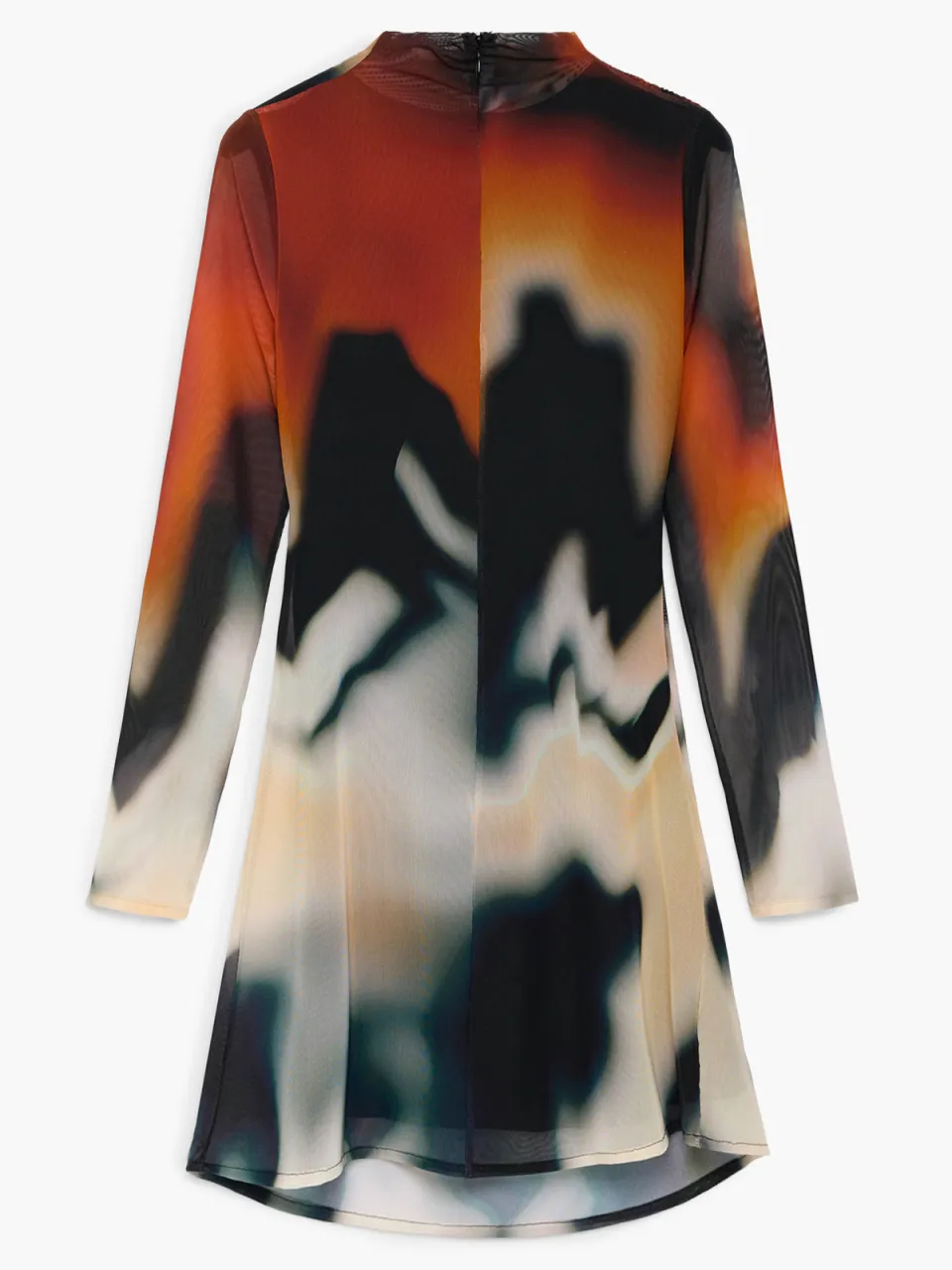 Desigual korte jurk zwart/oranje, foto 2