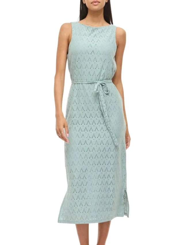 Vila maxi-jurk VIAMALINA mouwloos blauw - groen