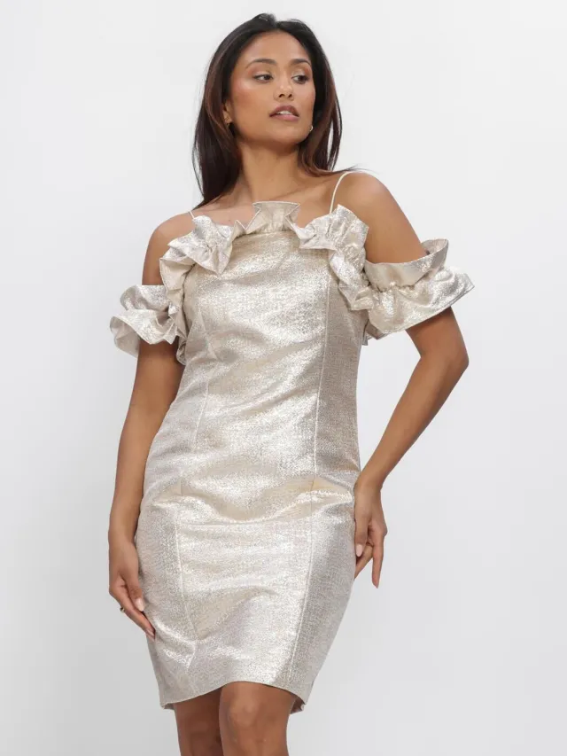 Bruuns Bazaar Dames Jurken Wallichiabbmartha Dress - Goud