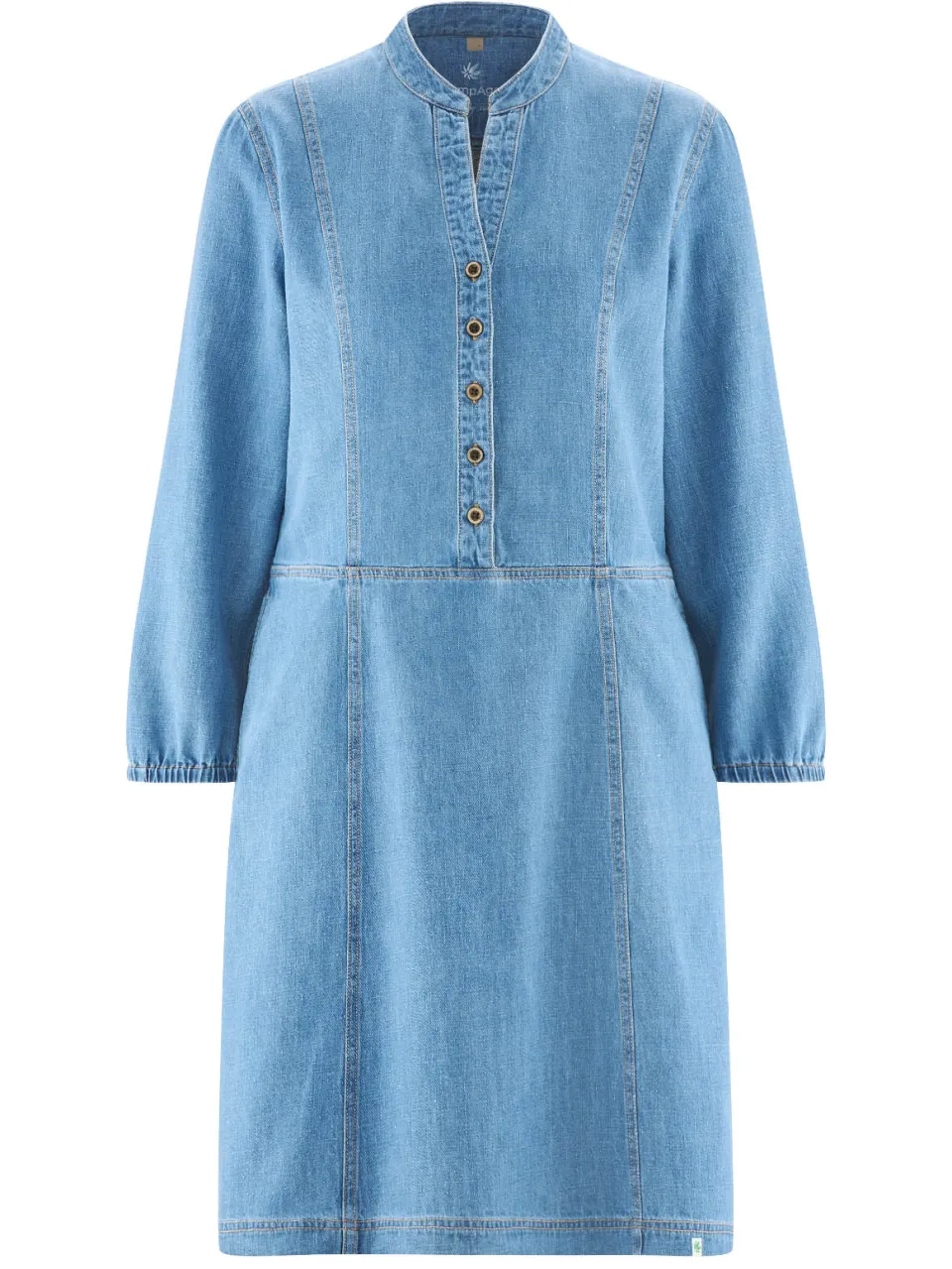 HempAge dames vegan Spijkerjurk Uniblue Blauw, foto 2