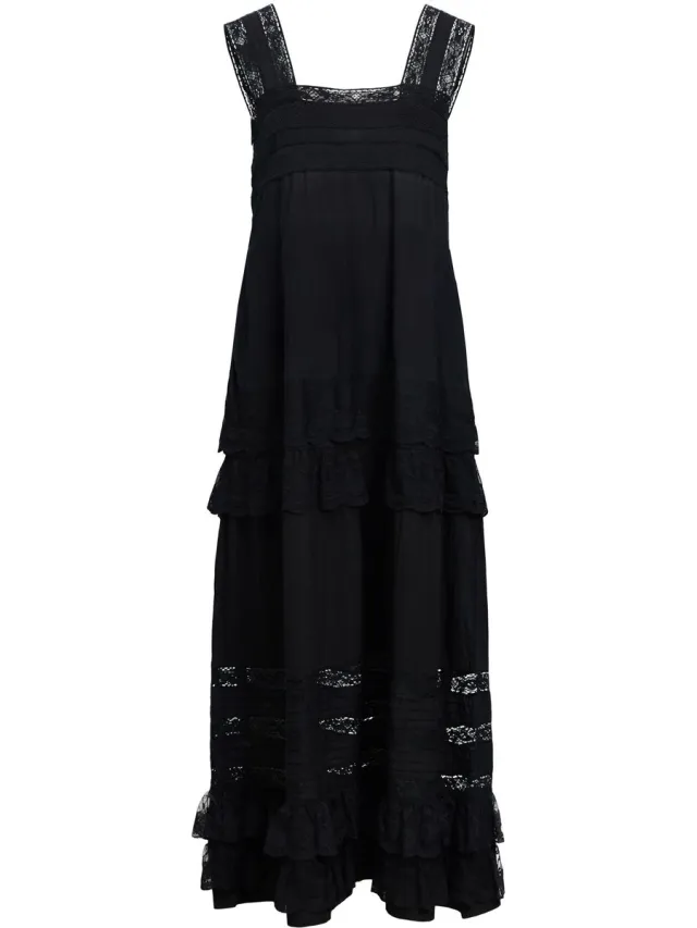 OBJECT COLLECTORS ITEM Object Maxi jurk Lagen kant Black