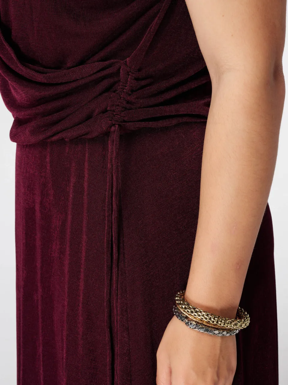 MS Mode midi jurk Plus Size - donkerrood, foto 5