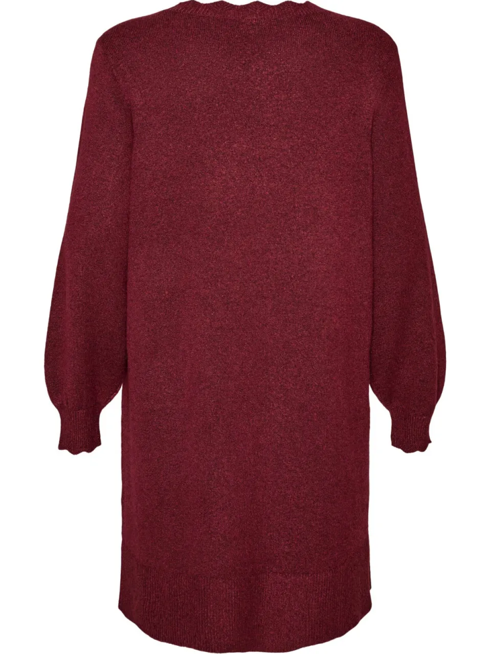 Zizzi gebreide jurk Plus Size - donkerrood, foto 4