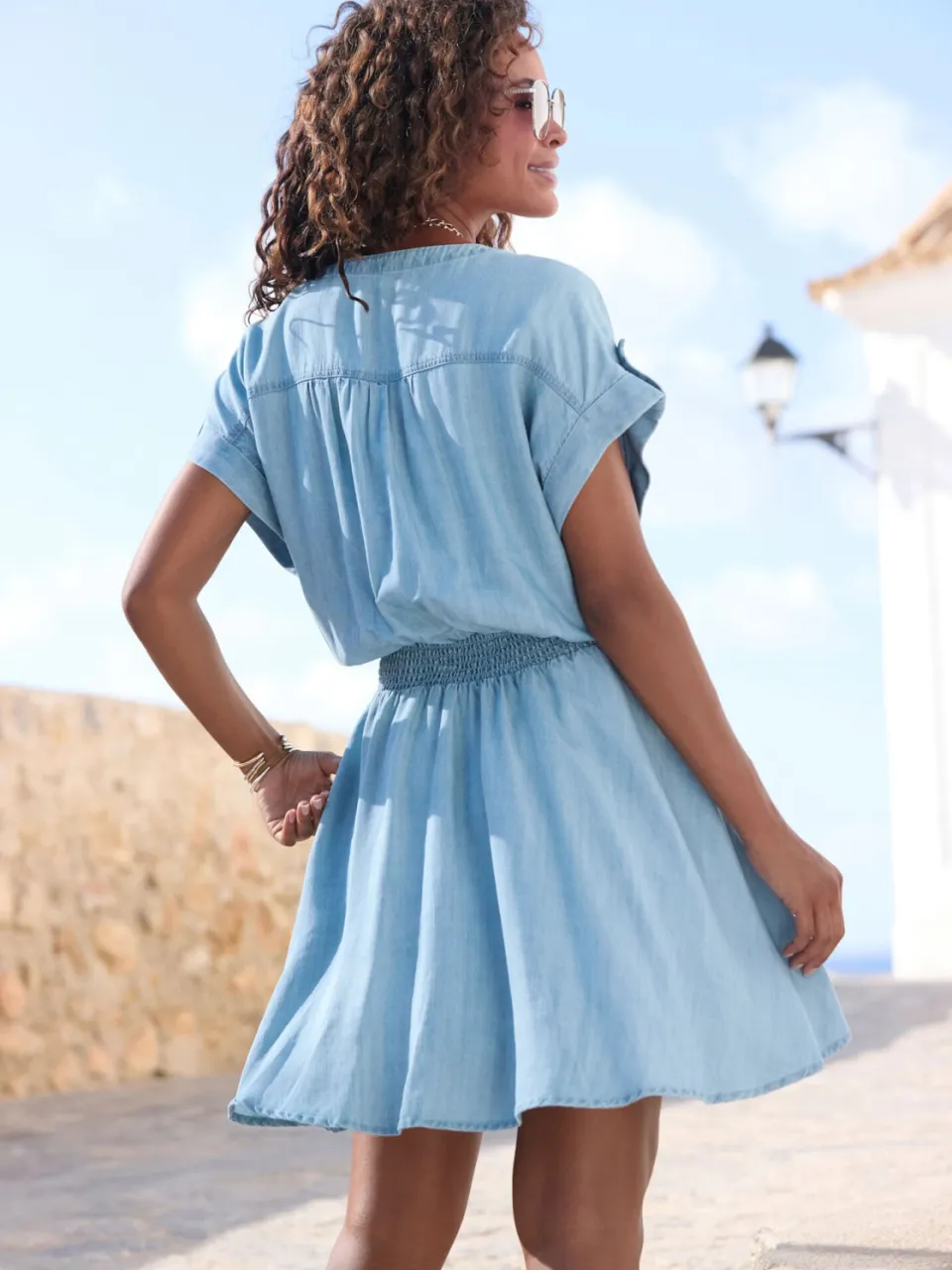 Zomerjurk jeansblauw, foto 2