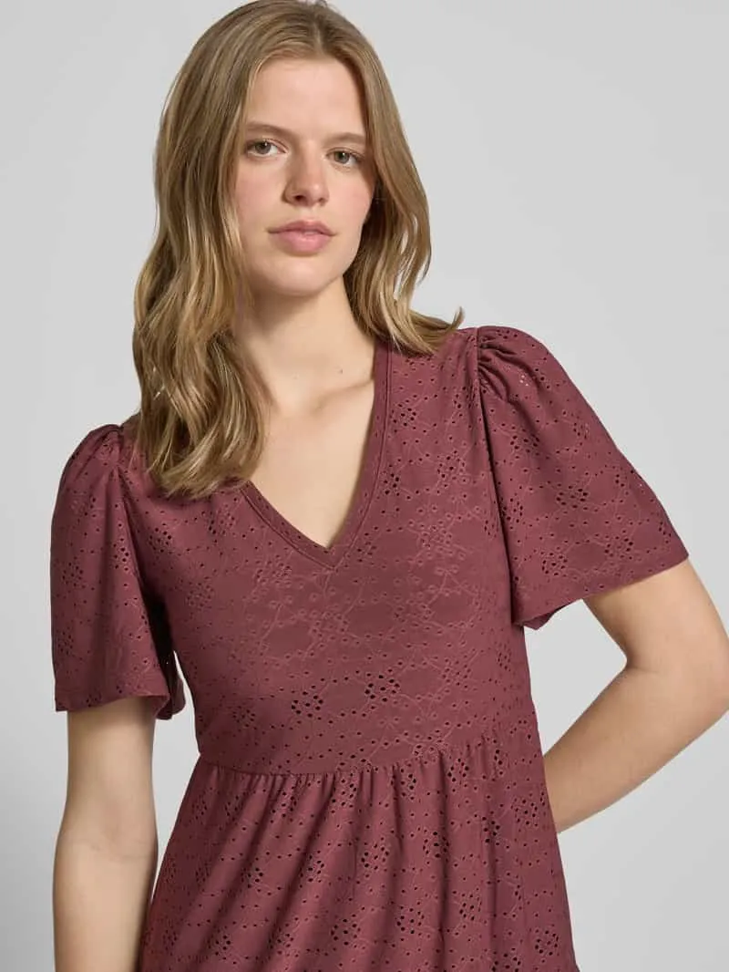 Only Mini-vrijetijdsjurk met ajourpatroon model 'SMILLA LIFE' oudroze, foto 4
