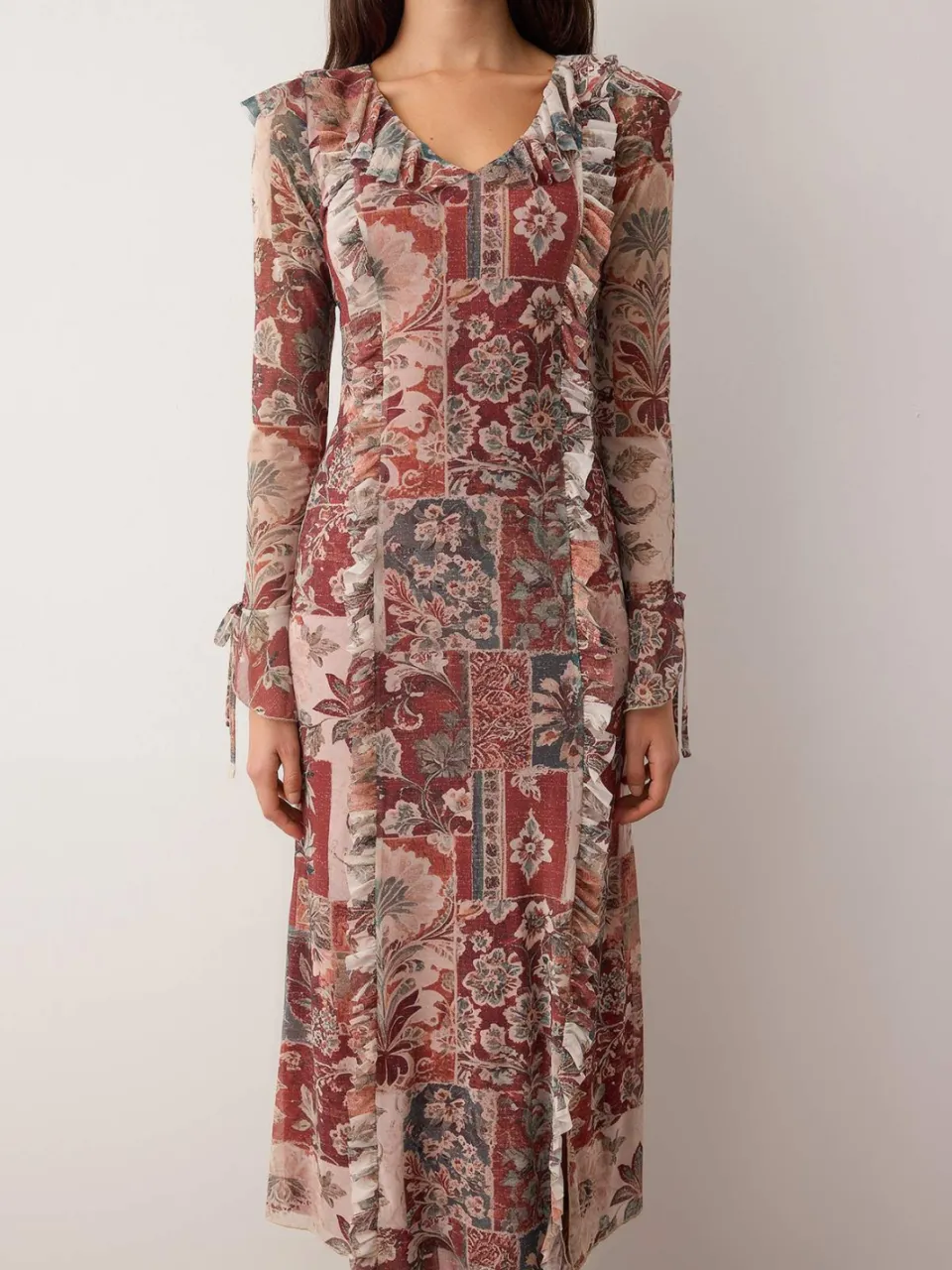 Trendyol TRENDYOLMİLLA Dames Meerkleurig Effen Maxi Lang Casual A-lijn Jurken veelkleurig, foto 2