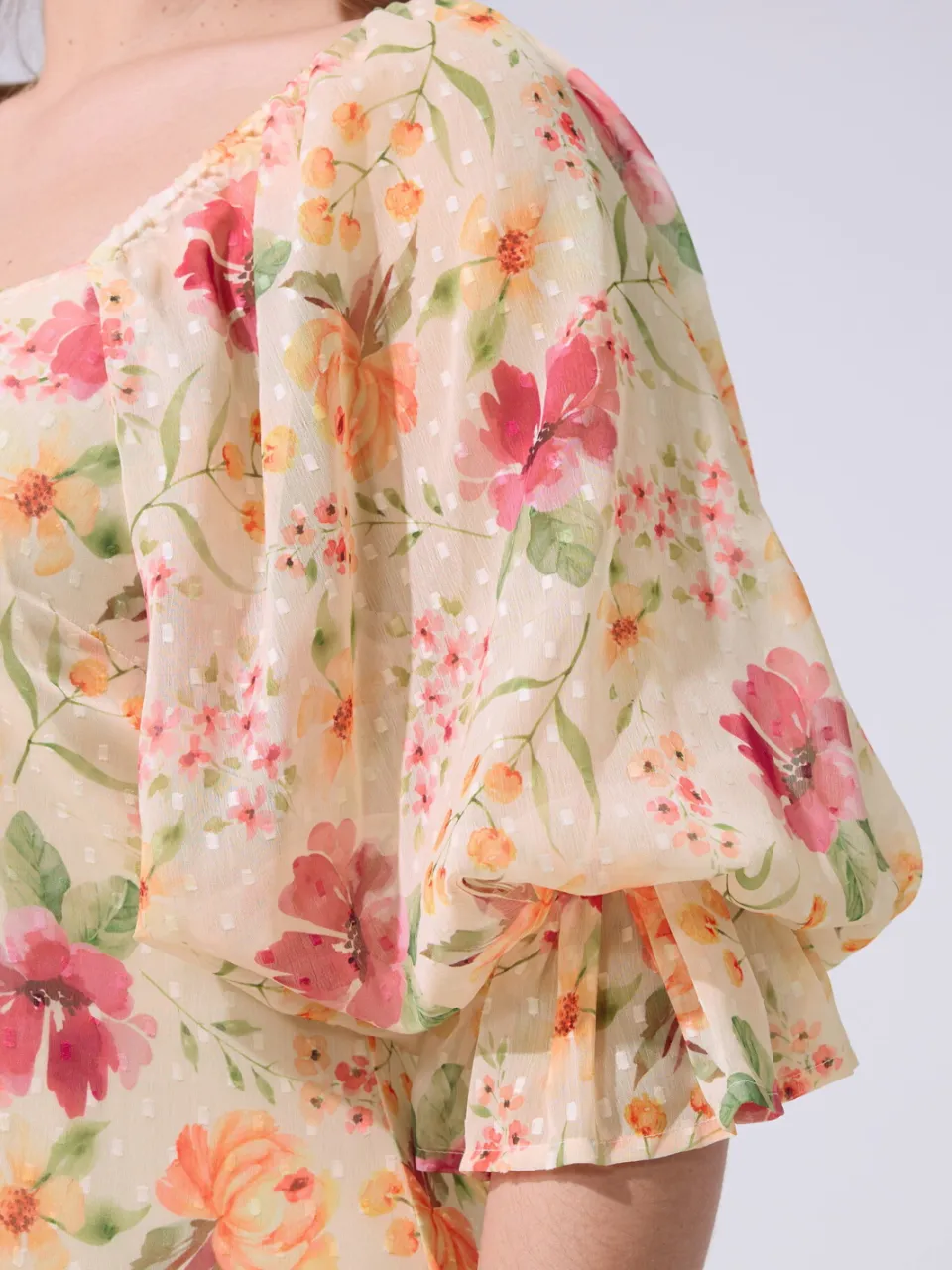 Yours London Nude Midijurk Met Bloemenprint-56, foto 5