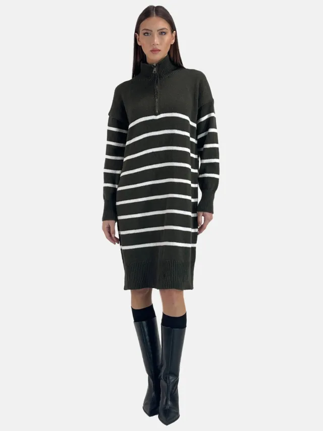 Elara Strickkleid Khaki