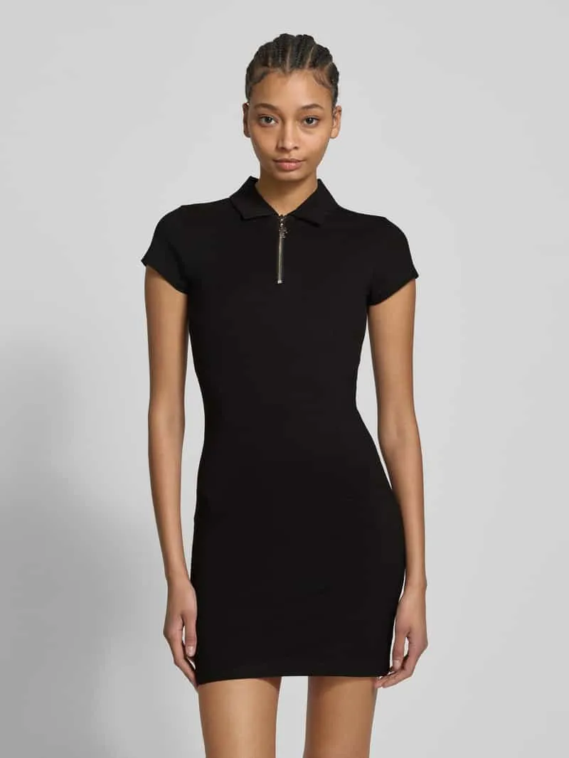 Hugo Mini-jurk met ritssluiting, model 'Nera' Zwart