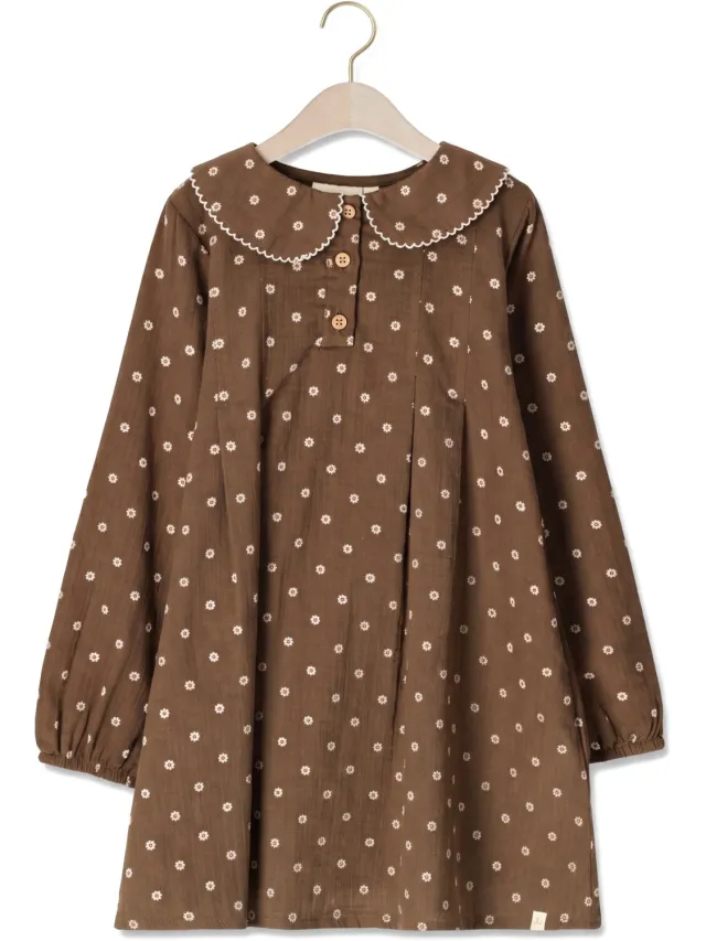 Lil' Atelier Meisjes Jurken Nmfhulla Ls Loose Dress Lil - Bruin
