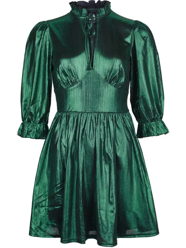 Hell Bunny Gigi Mini Dames Mini-jurk - groen