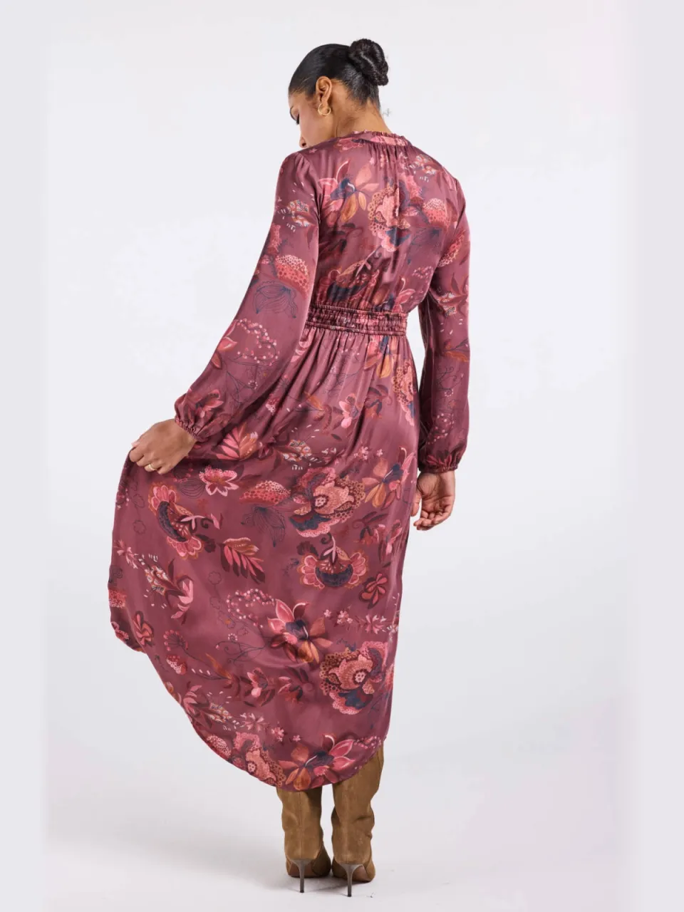 Didi gebloemde maxi jurk - roze, foto 5