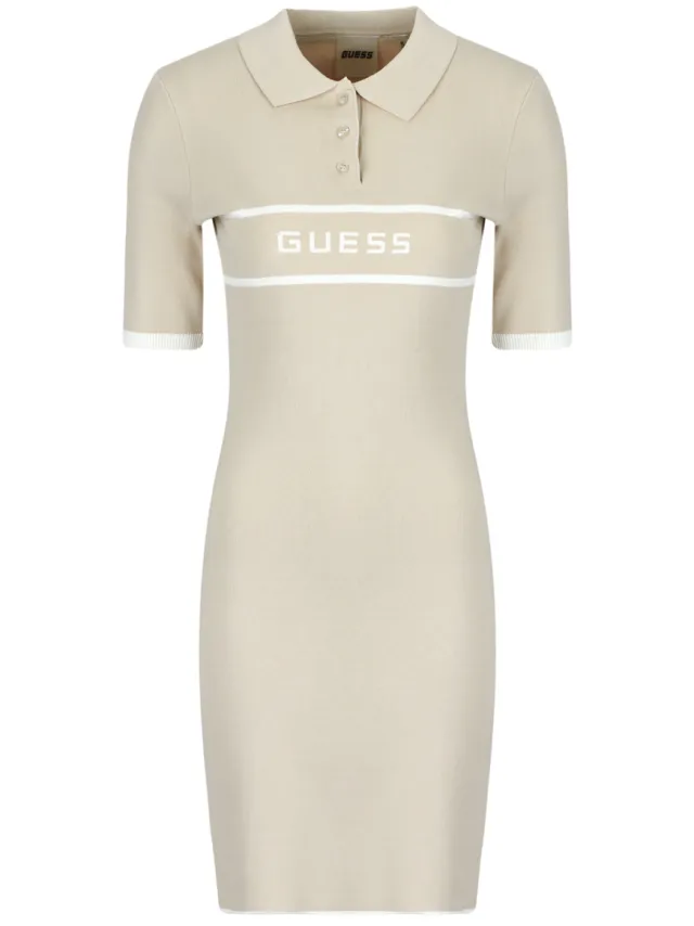 Guess Korte Jurk Guess MEISSA POLO SS SWTR DRESS Beige
