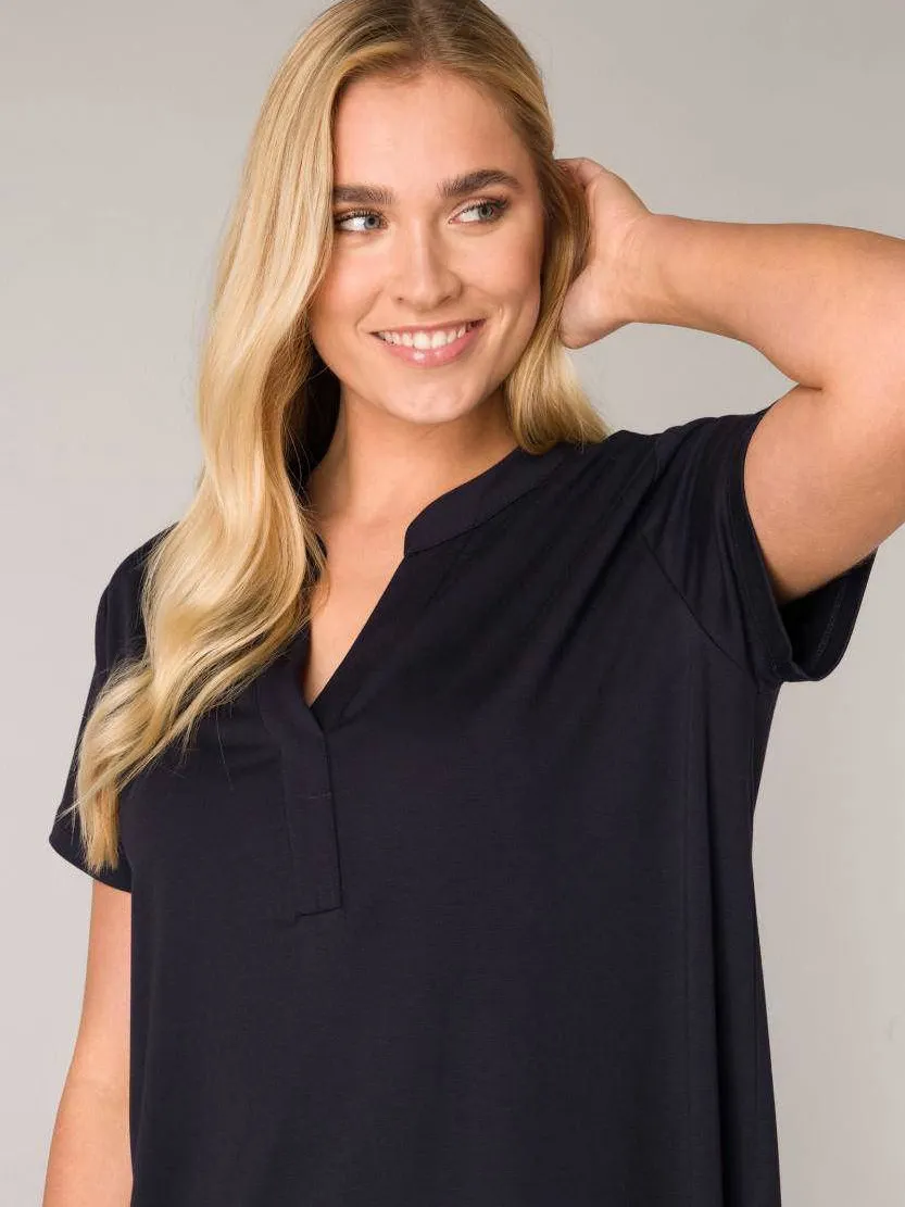 Base Level jurk Yen met ceintuur donkerblauw, foto 8