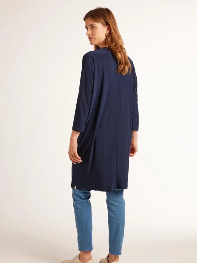 Didi Dames Loose dress Sandy Dark blue Blauw