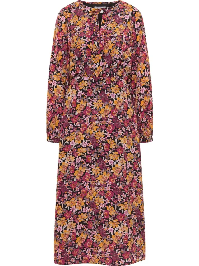 Usha Maxi-jurk met bloemenprint qisha zwart veelkleurig