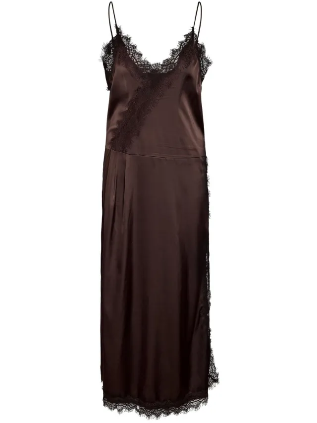 Noisy May jurk op knielengte NMLOUISE Chocolate Brown1