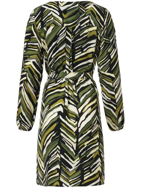 Smashed Lemon Army groen korte zig-zag print jurk, foto 2