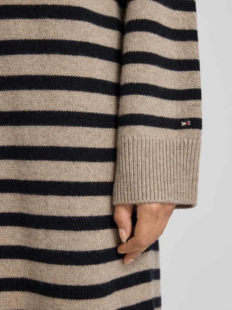 Tommy Hilfiger Rechte vrijetijdsjurk van een mix van wol en kasjmier beige, foto 4