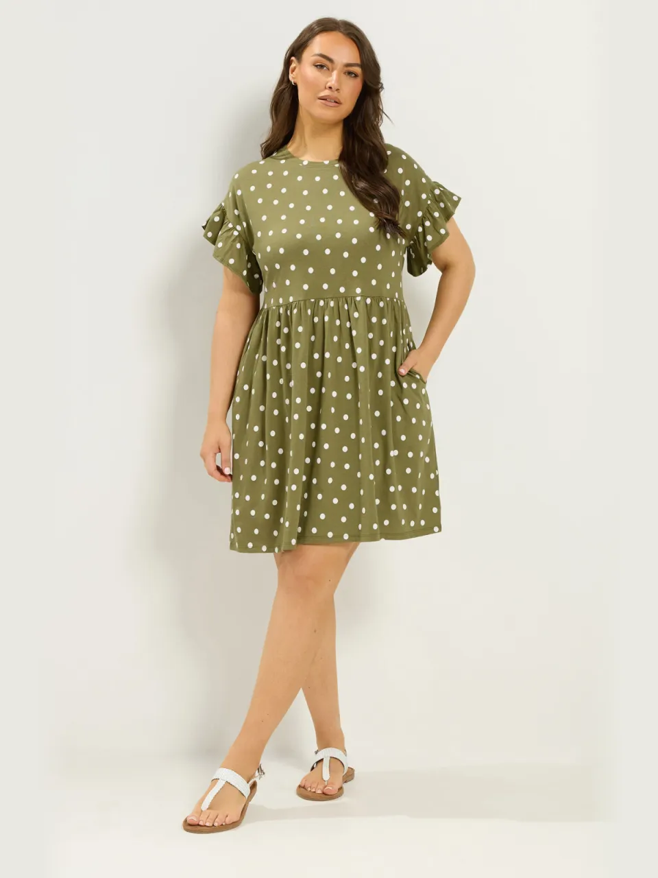 Yours Kakigroene Tuniekjurk Met Polkadots, foto 2