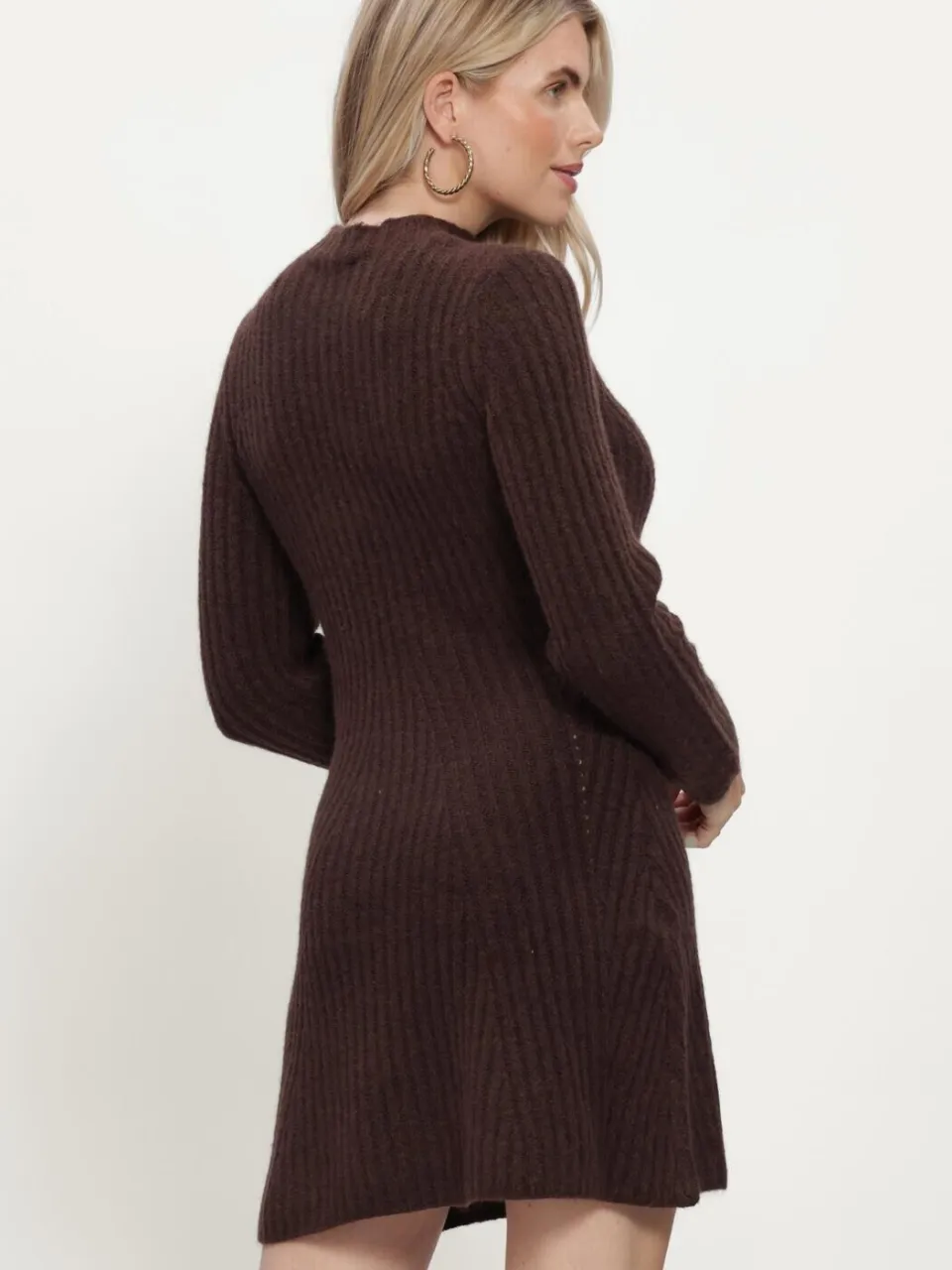 Y.A.S. YAS Dames Jurken Yasdolly Ls Knit Dress - Bruin, foto 2