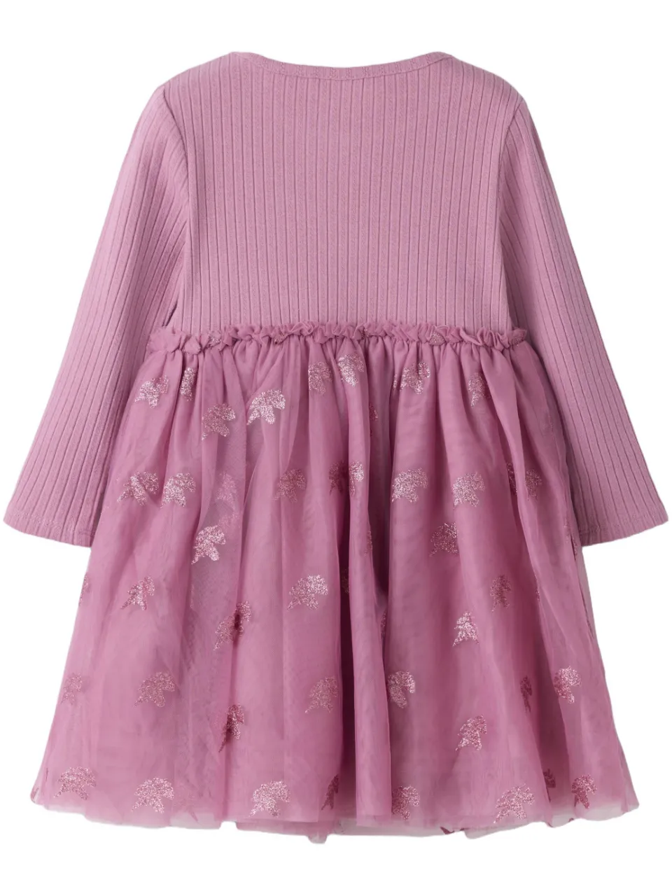 NAME IT MINI A-lijn jurk met glitters roze, foto 2