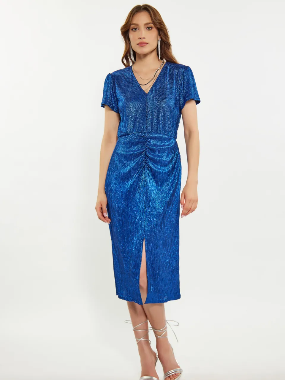 Faina Jurk Dames blauw