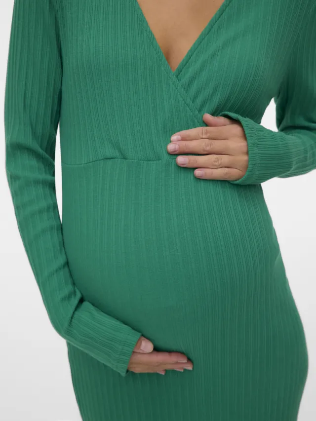 Mamalicious Mlliona Tess zwangerschapsjurk groen, foto 3